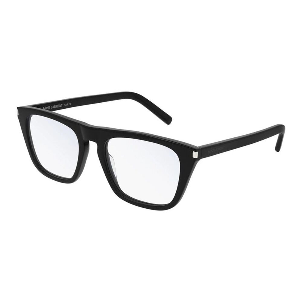 Saint Laurent SL 343 001 Black Acetate Square Eyeglasses 53mm